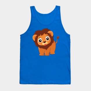 Cute Lion Adorable African Animal Kawaii Zoo Creature Tank Top